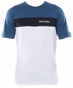 Rip Curl Mens Underline Panel Short Sleeve Suntop Black -Cheap Swimweargalore Store rip curl mens underline panel short sleeve suntop navy
