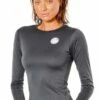 Rip Curl Whitewash Long Sleeve Suntop Black