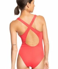 Roxy Fitness Logo One Piece Hibiscus -Cheap Swimweargalore Store roxerjx103332.668 roxy fitness logo one piece2 1