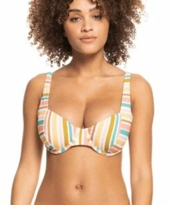 Roxy Aloha Stripe D Cup Underwire Bra Multi