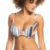 Roxy Beach Classics Stripe D Cup Bra Multi