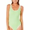 Rip Curl Premium Surf Cheeky One Piece Bright Green