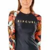 Rip Curl Namotu Long Sleeve Relaxed Suntop Black