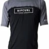 Rip Curl Mens Underline Relaxed Short Sleeve Suntop Black