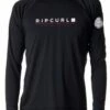 Rip Curl Mens Shockwave Relaxed Long Sleeve Rashie Black
