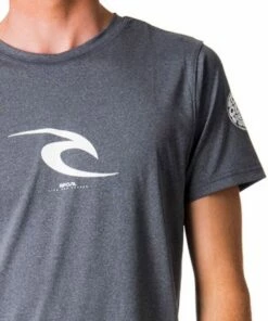 Rip Curl Mens Icon Short Sleeve Suntop Grey -Cheap Swimweargalore Store rpcwlyxlm.020 icon shortsleeve suntop2 1