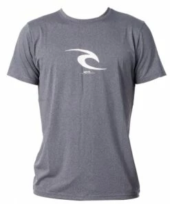 Rip Curl Mens Icon Short Sleeve Suntop Grey