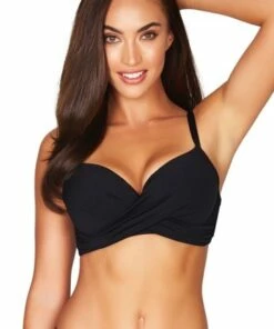 Sea Level Plains D/DD Cup Cross Front Bra Black