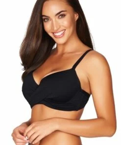 Sea Level Plains D/DD Cup Cross Front Bra Black 8 Sea Level Plains D/DD Cup Cross Front Bra Black -Cheap Swimweargalore Store s15 sl3073p black 18177 be 437 2