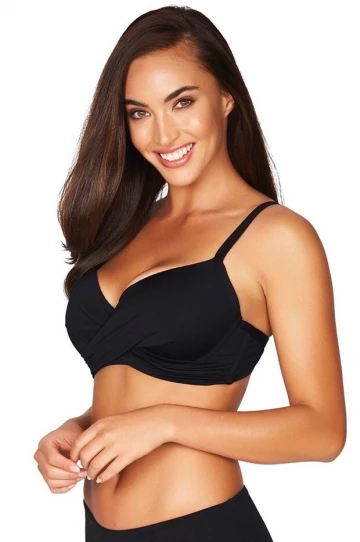 Sea Level Plains D/DD Cup Cross Front Bra Black 3 Sea Level Plains D/DD Cup Cross Front Bra Black - Image 3