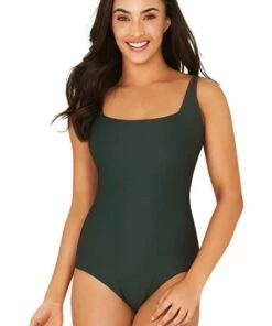 Baku Rococco D/E Cup Square Neck One Piece Nero -Cheap Swimweargalore Store s51 m737roo 18402 baku 0563 olive 1