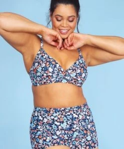 Sea Level Marguerite DD/E Cup Twist Front Bra Night Sky -Cheap Swimweargalore Store sea level marguerite dd e cup bra and boyleg paris 14 1