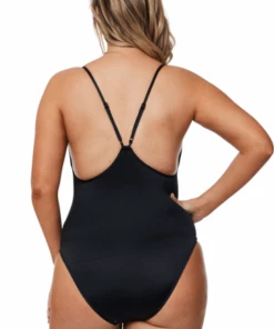 Seafolly Las Palmas Retro Tank One Piece Black -Cheap Swimweargalore Store sea10811419 seafolly las palmas retro tank one piece back