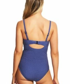 Seafolly Beach Belle DD Cup One Piece Blue -Cheap Swimweargalore Store sea10812dd646seafolly beach belle dd cup one piece2