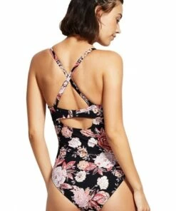 Seafolly Vida Blooms DD Cup One Piece Black -Cheap Swimweargalore Store sea10812dd692 seafolly vida blooms dd cup one piece