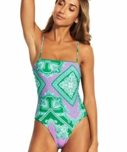 Seafolly Bandana Bay Tube One Piece Jungle