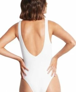 Seafolly Sea Dive Deep V Neck One Piece Fuchsia -Cheap Swimweargalore Store sea10974861.100 seafolly sea dive deep v neck one piece 2