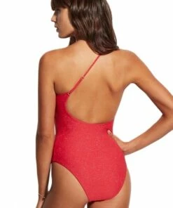 Seafolly Twilight One Shoulder One Piece Chilli Red -Cheap Swimweargalore Store sea11008915.645 seafolly twilight one shoulder one piece1