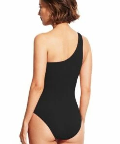 Seafolly Sea Dive One Shoulder One Piece Fuchsia -Cheap Swimweargalore Store sea11014861.001 seafolly sea dive one shoulder maillot1 1