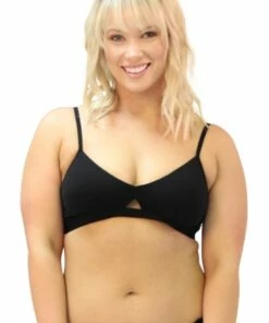 Seafolly Active Hybrid Bralette Black -Cheap Swimweargalore Store sea30580058 seafolly active hybrid bralette 1