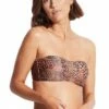 Seafolly Wild Ones Bustier Bandeau Bronze