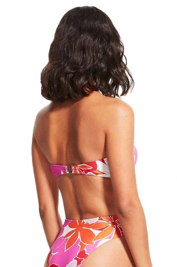 Seafolly Sun Dancer Bustier Bandeau Orange 2 Seafolly Sun Dancer Bustier Bandeau Orange - Image 2
