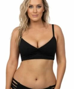Seafolly Quilted DD Cup Bralette Black