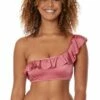 Seafolly Shine On One Shoulder Top Dahlia