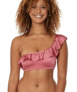 Seafolly Shine On One Shoulder Top Dahlia