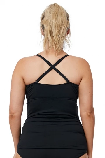 Seafolly F Cup Halter Tankini Separate Black 2 Seafolly F Cup Halter Tankini Separate Black - Image 2