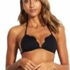Seafolly Petal Edge Fixed Tri Black