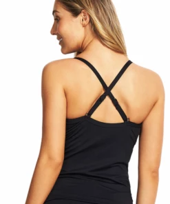 Seafolly DD Cup Twist Front Tankini Separate Black -Cheap Swimweargalore Store sea31171dd065 seafolly dd cup twist front tankini separate