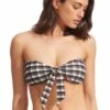 Seafolly Portofino Twist Tie Front Bandeau Black