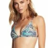 Seafolly Summer Chintz Fixed Tri Bra Antigua Blue