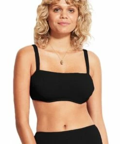 Seafolly Sea Dive DD Bandeau Bra Black