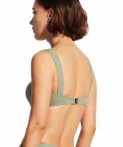 Seafolly Seaside Soiree Bandeau Bra Black -Cheap Swimweargalore Store sea31207872.308 seafolly seaside soiree bandeau bra1 1