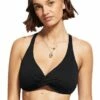 Seafolly Seafolly Wrap Front F Cup Bra Black