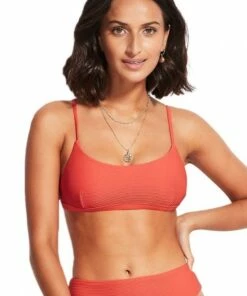 Seafolly Essentials Bralette Chilli Red -Cheap Swimweargalore Store sea31232640.846 seafolly essentials bralette 2
