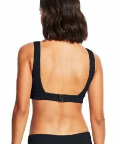 Seafolly Seaside Soiree V Neck Crop Top Thyme -Cheap Swimweargalore Store sea31308872.001seafolly seaside soiree v neck crop top2 1