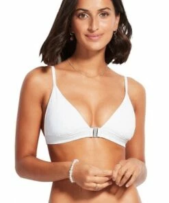 Seafolly Seaside Soiree Fixed Tri Bra White