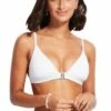 Seafolly Seaside Soiree Fixed Tri Bra White