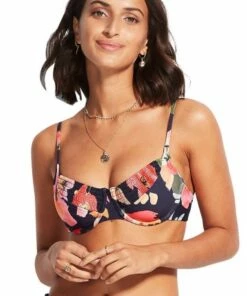 Seafolly Summer Memoirs Underwire Bra Indigo