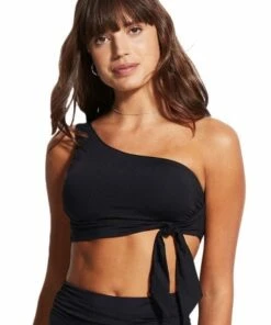 Seafolly Active One Shoulder Top Pear -Cheap Swimweargalore Store sea31342058.001 seafolly active one shoulder top 1