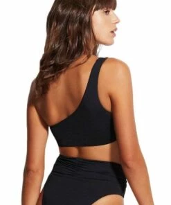 Seafolly Active One Shoulder Top Pear -Cheap Swimweargalore Store sea31342058.001 seafolly active one shoulder top1 1