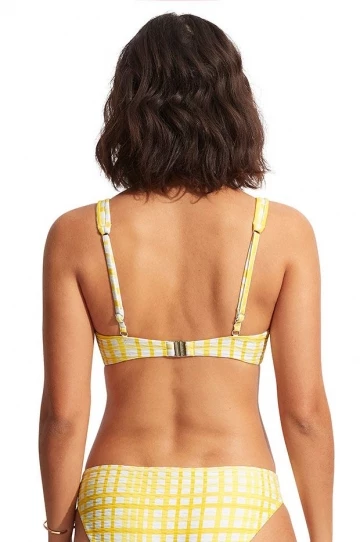 Seafolly Amalfi Check Bralette Limelight 2 Seafolly Amalfi Check Bralette Limelight - Image 2