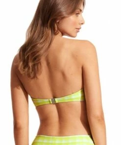 Seafolly Portofino Ruched Bandeau Black -Cheap Swimweargalore Store sea31372939.339 seafolly portofino ruched bandeau 2 2