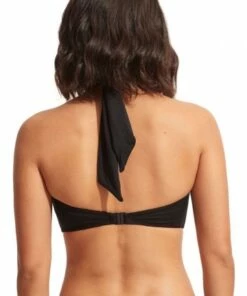 Seafolly Collective Halter Bandeau Black 5 Seafolly Collective Halter Bandeau Black -Cheap Swimweargalore Store sea33816942.001 seafolly collective halter bandeau 2 1
