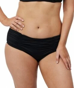 Seafolly Gathered Front Retro Pant Indigo -Cheap Swimweargalore Store sea40041065.001 seafolly retro power pant front