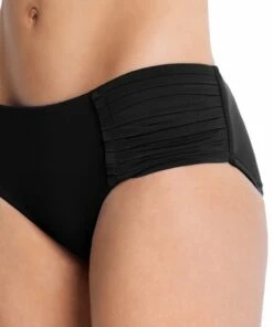 Seafolly Pleated Retro Pant Black -Cheap Swimweargalore Store sea40138065 pleated retro 1 1