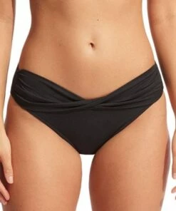 Seafolly Collective Twist Band Hipster Black